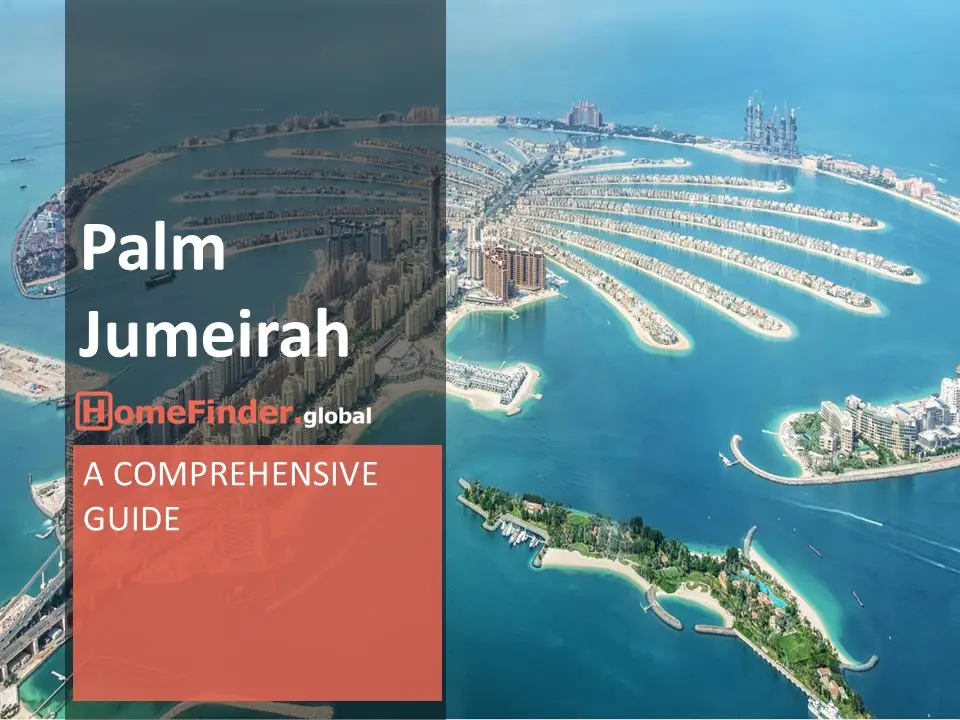 Palm Jumeirah This photo is of a city that is like a palm tree and on the water