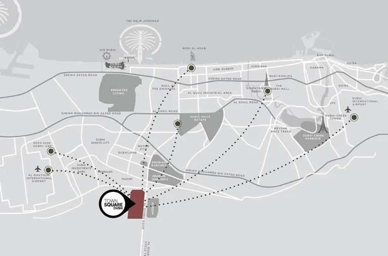 Lexington at Town Square Location Map