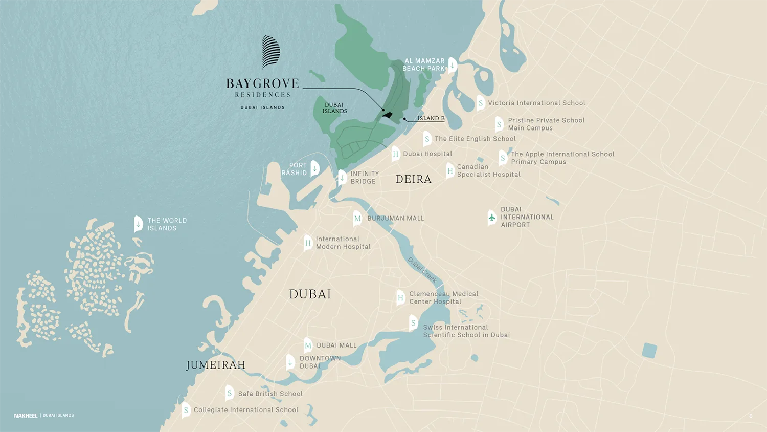 Bay Grove Residences at Dubai Islands Location Map