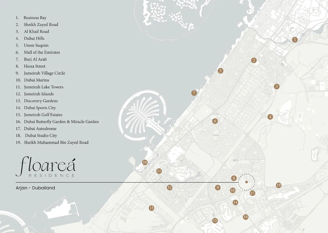 Floarea Residence at Arjan Location Map