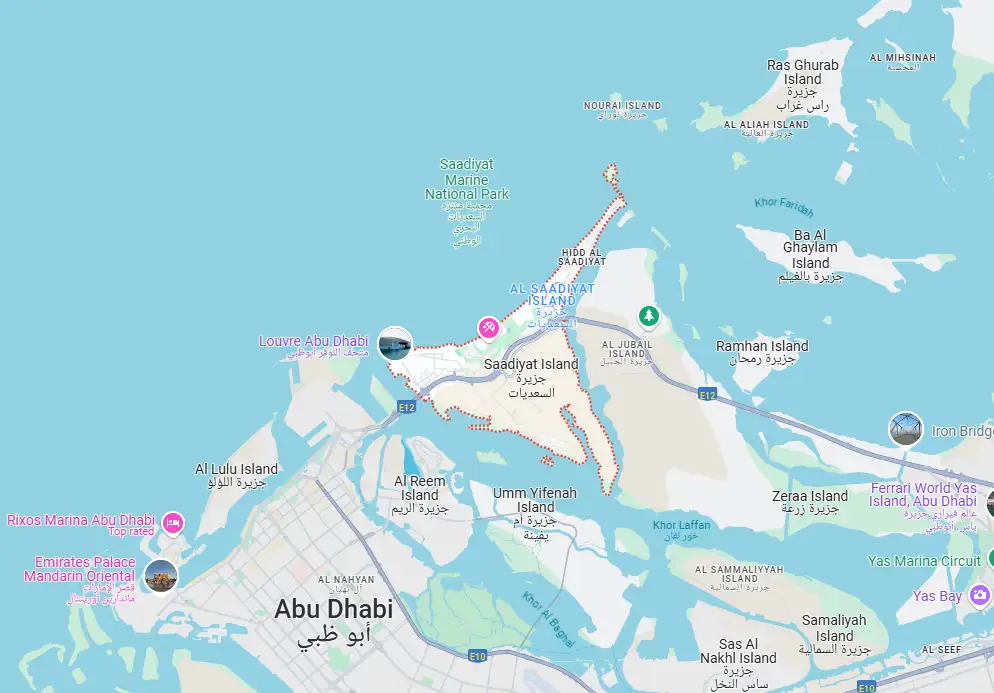 Manarat Living 3 at Saadiyat Island Location Map