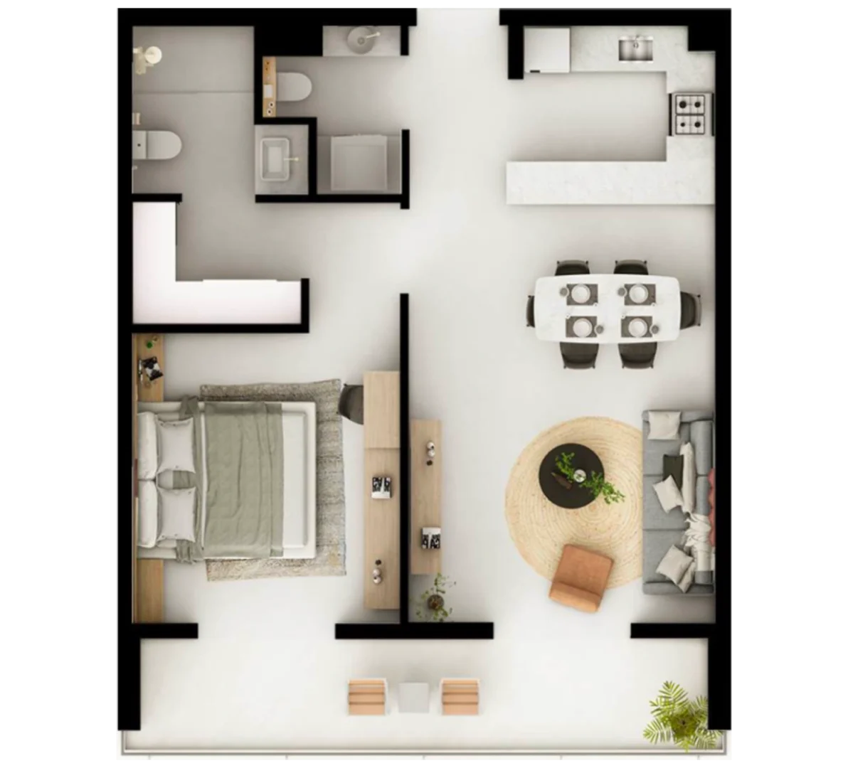 Viera Residences 1 bedroom floor plan