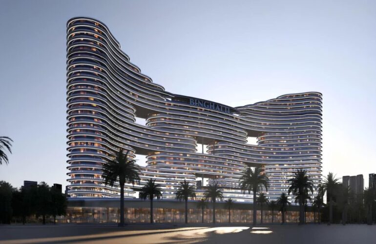 front view of Binghatti Aquarise Dubai