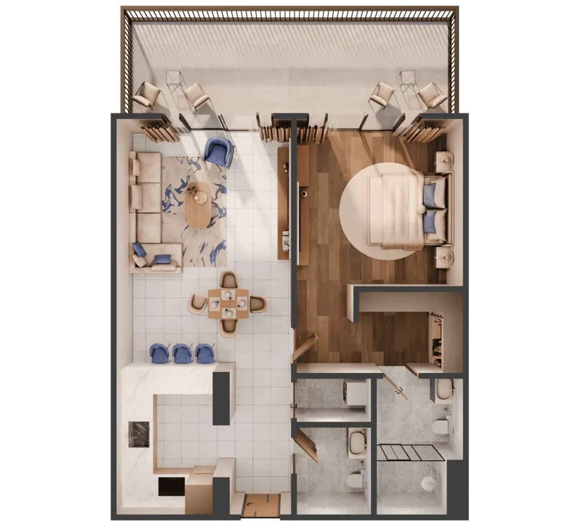 Chelsea Residences – 1 bedroom floor plan