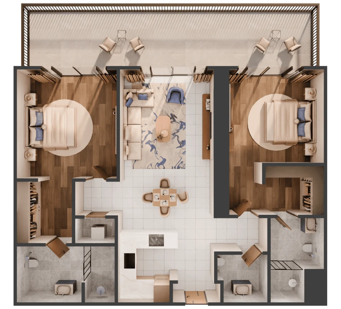 Chelsea Residences – 2 bedroom floor plan