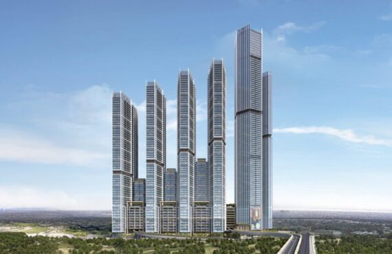 Sobha Central's cluster of modern high-rise towers in Dubai