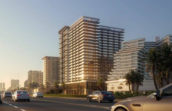 Multiple modern towers of Binghatti Starlight by Binghatti in Dubai