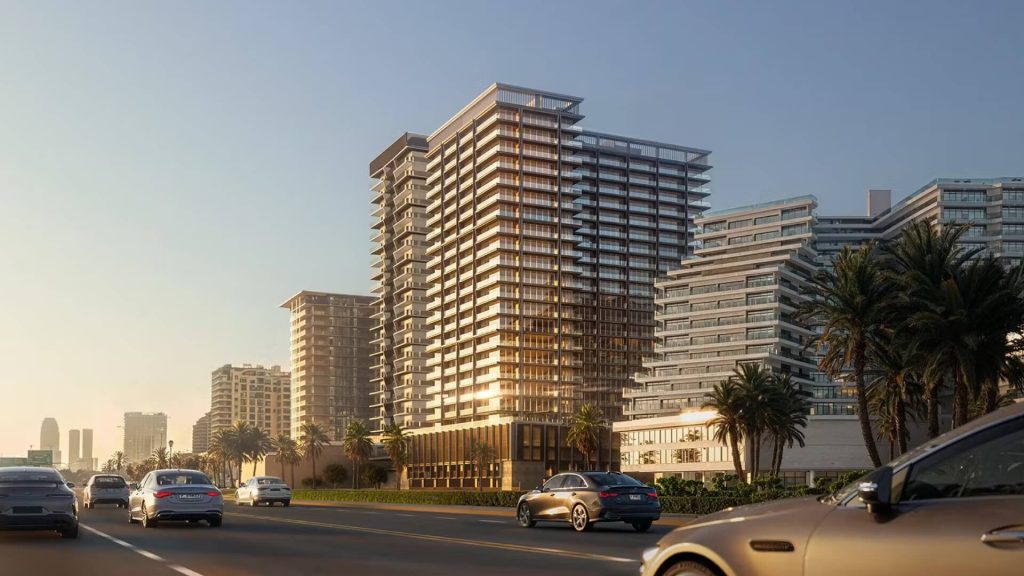 Multiple modern towers of Binghatti Starlight by Binghatti in Dubai