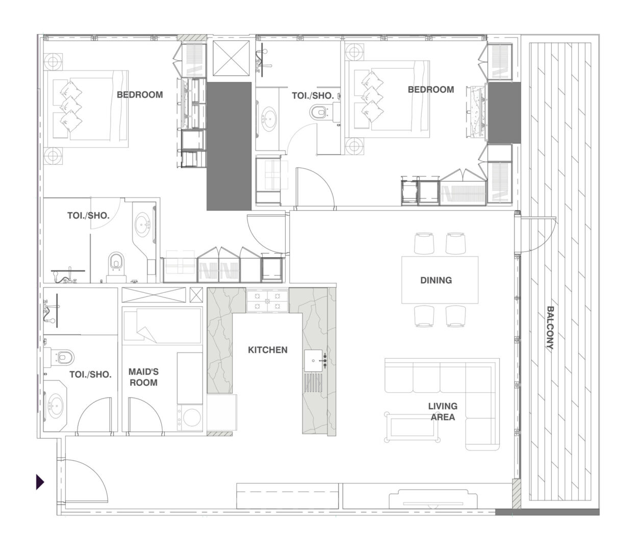 MBL Signature – 2 bedroom floor plan