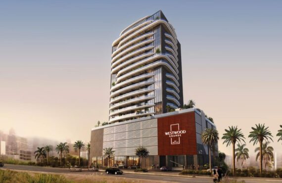 Street view of Westwood Grande tower