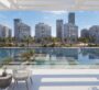 Panoramic view from Ayaan Heights apartments overlooking the crystal lagoon and cityscape