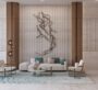 Stylish and modern lobby of Binghatti Twilight in Dubai featuring contemporary seating and wall art.