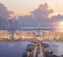 Sunset view over the marina at Dubai Harbour Residences
