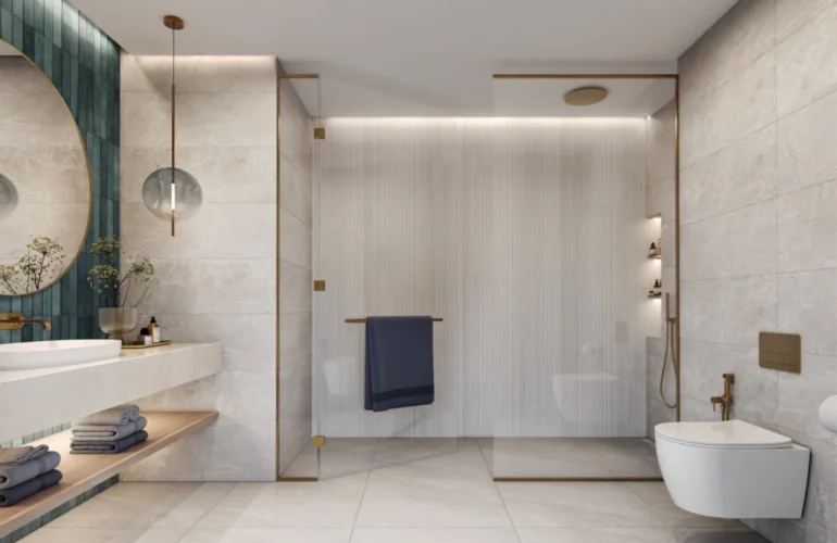 Chelsea Residences – Luxury bathroom with marble finishes