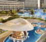 Chelsea Residences – Drone shot with branded helipad and layout