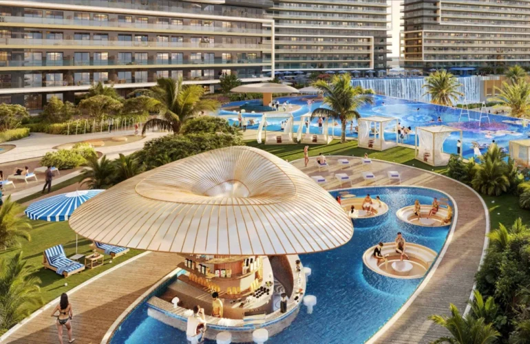 Chelsea Residences – Drone shot with branded helipad and layout