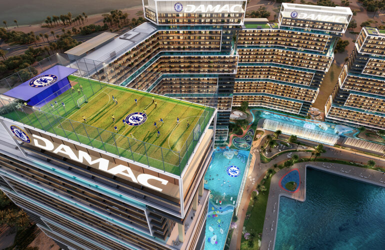 Chelsea Residences – Evening view with full complex lighting