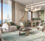 Spacious luxury living area with modern furniture at The Mural by Beyond, Dubai