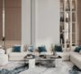 Spacious and stylish living room with modern decor at Binghatti Circle in Dubai