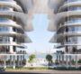 Modern architectural design with curved balconies at Dubai Harbour Residences