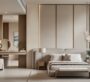 Modern and serene bedroom interior at DWTN Residences by Deyaar in Dubai