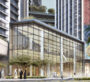 Grand retail and lobby entrance at Sobha Central with glass façade