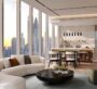Emirates Towers – Living and dining room with floor-to-ceiling windows
