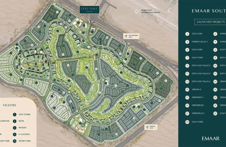 Golf Dale at Emaar South Master Plan