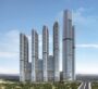 Sobha Central's cluster of modern high-rise towers in Dubai