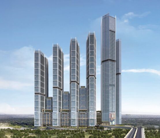 Sobha Central's cluster of modern high-rise towers in Dubai
