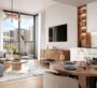 Stylish modern apartment interior at Camden project in Dubai