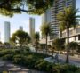 Tennis courts and open green spaces at Green Gate Park in Silva by Emaar, Dubai Creek Harbour.