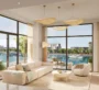 Pier Point 2 Elegant living room with large windows and coastal ambiance