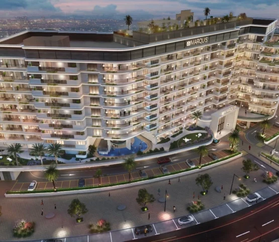 Marquis Insignia – Nighttime building view with lighting