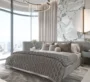 Mayfair Gardens Dubai – Master bedroom with floor-to-ceiling windows