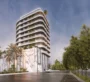 Mayfair Gardens Dubai – Contemporary building with curved façade and palm trees