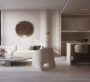 Contemporary living room with dining area in Binghatti Starlight Dubai