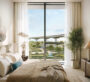 Elegant bedroom in Montiva by Vida with floor-to-ceiling windows and scenic outdoor views