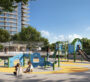 Outdoor children’s playground area in Montiva by Vida community with modern equipment
