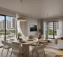 Stylish living and dining space in an Alton home, Town Square Dubai – perfect for gatherings.