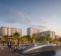 Pier Point 2 Waterfront promenade with low-rise buildings and luxury boats at Pier Point 2