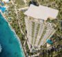 Aerial view of The Mural by Beyond in Dubai with beachfront and modern layout
