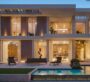 A photo of a villa at The Acres Estates in Dubailand, with the pool visible in the image. The photo was t