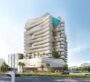 Top-down view of Beach Walk Grand building in Dubai from the said