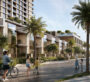 Palm-lined residential street with modern architecture at Lyvia by Palace
