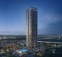 Aerial view of Lyvia by Palace residential tower surrounded by greenery