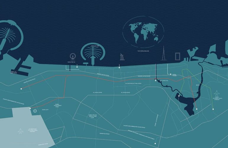 Location map and connectivity guide for Valia by Emaar Properties