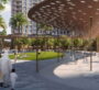 Lush green community park and shaded walkways at Valia by Emaar Properties